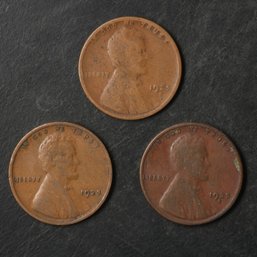 1925-P,D,S Lincoln Wheat Cents