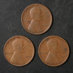 1927-P,D,S Lincoln Wheat Cents
