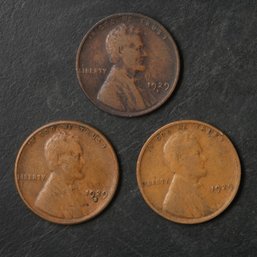 1929-P,D,S Lincoln Wheat Cents