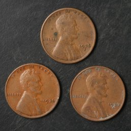 1936-P,D,S Lincoln Wheat Cents