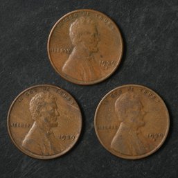 1939-P,D,S Lincoln Wheat Cents