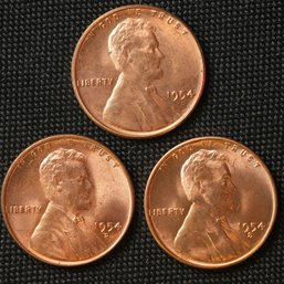 1954-P,D,S Lincoln Wheat Cents