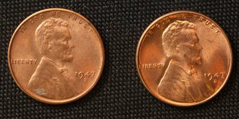 1947-D,S Lincoln Wheat Cents