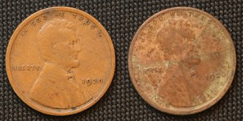 1920-P,S Lincoln Wheat Cents