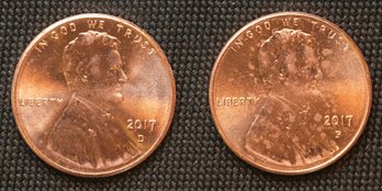 2017-P,D Lincoln Memorial Cents