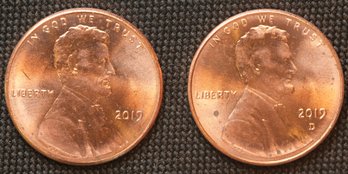 2019-P,D Lincoln Memorial Cents