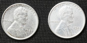1943-P,D Lincoln Steel Wheat Cents