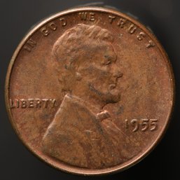 1955-P Lincoln Wheat Cent DDO FS-102