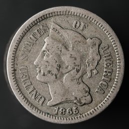 1865-P Three Cent Nickel