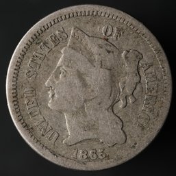 1865-P Three Cent Nickel