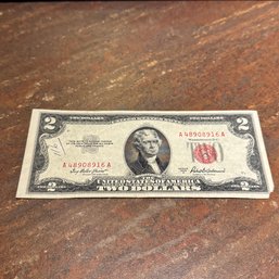 1953-A Red Seal $2 Note