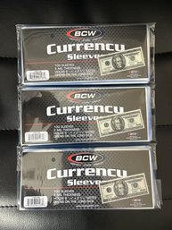 (300) Regular Sized Currency Sleeves