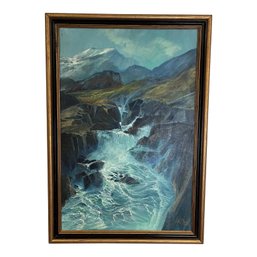 Mid Century Landscape Painting De Jong