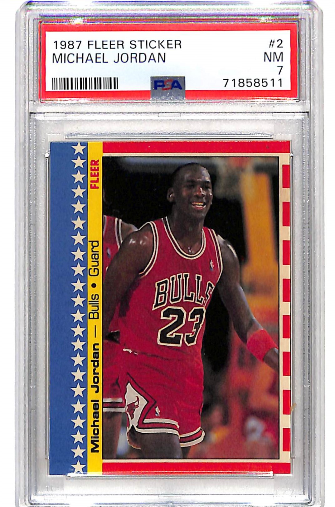 1987 fleer sticker michael jordan
