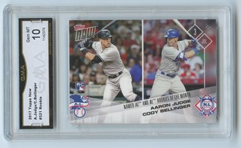 2017 Topps Now Aaron Judge/Cody Bellinger RC #321 *GMA 10 Gem Mint*