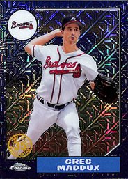 2022 Topps Chrome Silver Pack Blue Mojo Greg Maddux #/150
