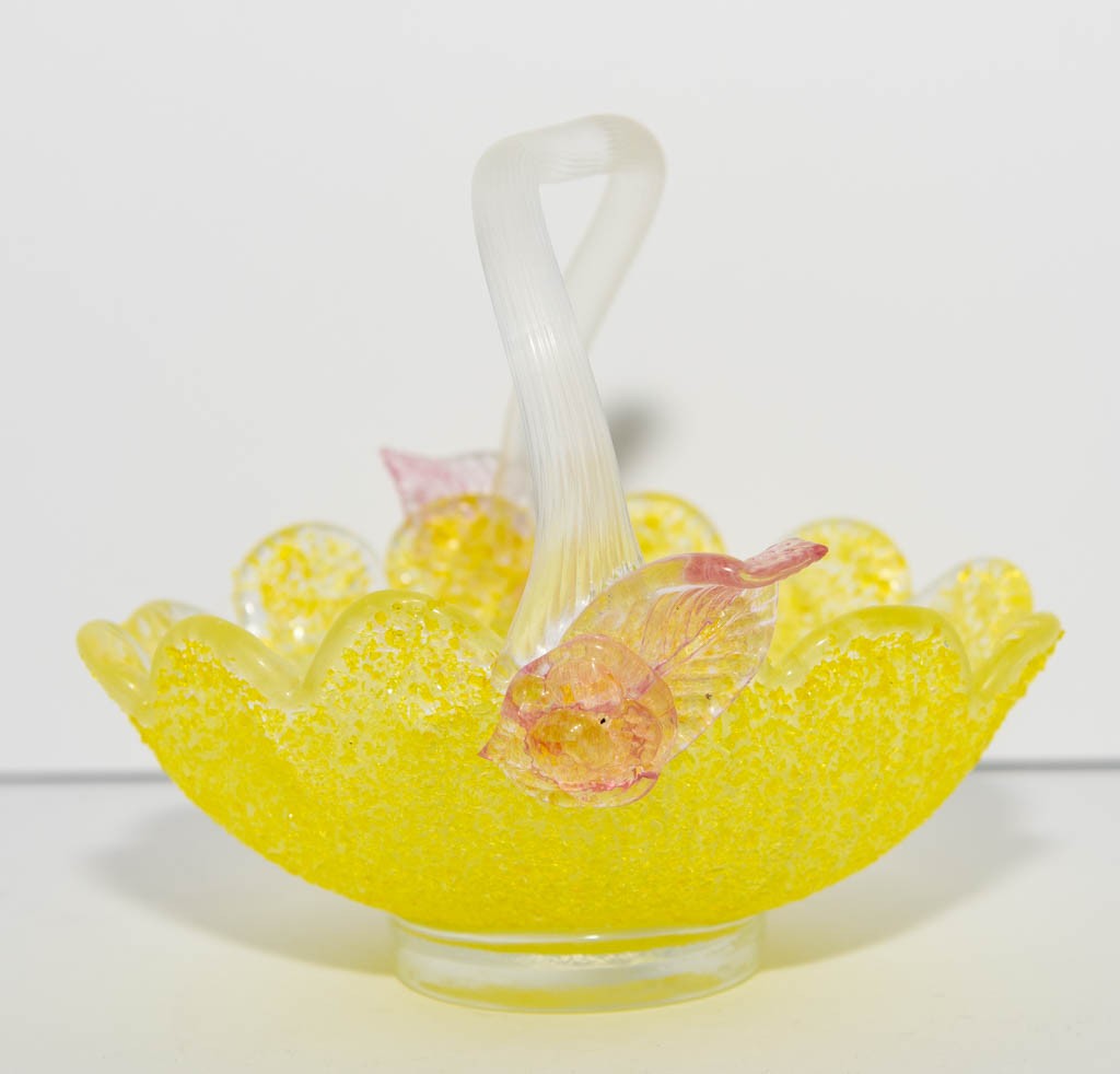 Antique Victorian Art Glass Basket, Which Stands Out For Its ...
