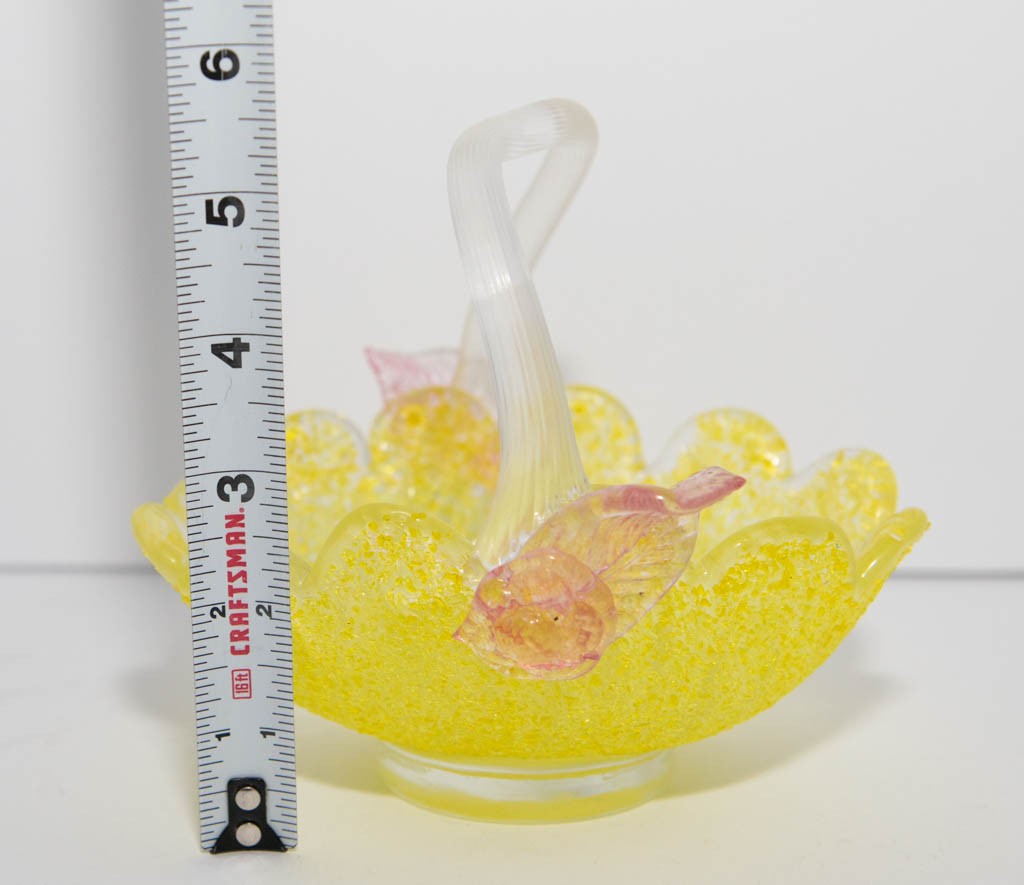 Antique Victorian Art Glass Basket, Which Stands Out For Its ...