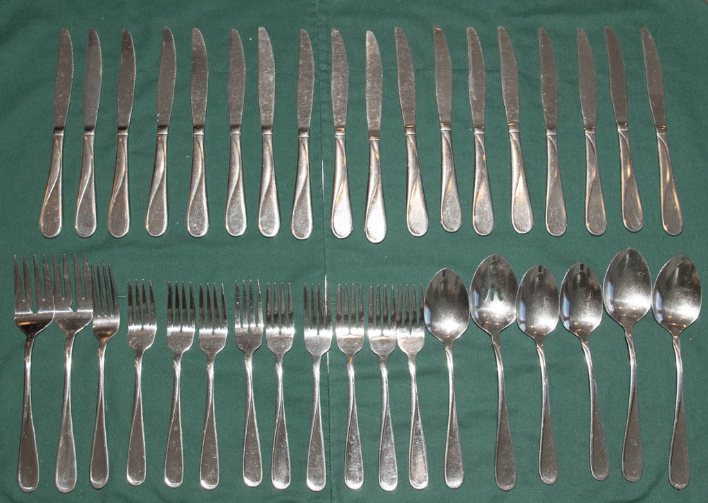 Oneida Flight (also Known As Reliance) Pattern Stainless Steel Flatware ...