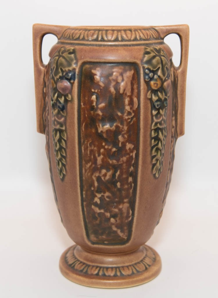 その他 antiquerose5011 Authentic Roseville Pottery Florentine I Double-handled Vase