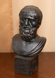 Plato Greek Philosopher Bust Antique Finish Polyresin