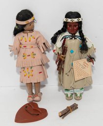 Vintage Carlson Dolls Native American 'Crow Princess' Souvenir Doll (Model No. 20-104)