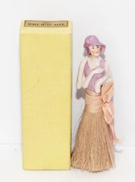 Vintage 1920s Art Deco Flapper 'half-doll' Vanity Whisk Broom