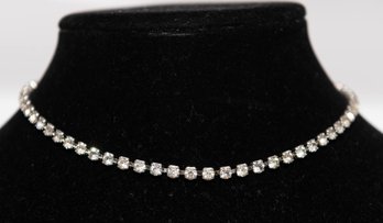 Vintage Coro Clear Rhinestone Tennis-style Collar Necklace
