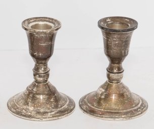 Vintage Weighted Sterling Silver Candlesticks