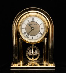 Howard Miller Brass  And Plastic Anniversary-style Mantel Clock,battery Operated
