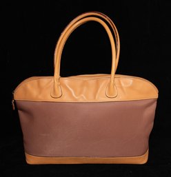 Mulholland Nylon Canvas And Tan Leather Trim Tote Bag