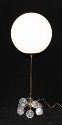 1960s  Italian Table Lamp  Feature Glass Globe Shade And Acrylic Orbs