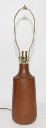 Vintage Mid-Century Modern (MCM) Danish Solid Teak Bottle-form Table Lamp
