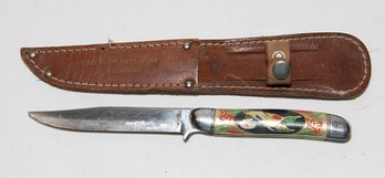 Vintage Imperial Prov. USA Folding Pocket Accompanying Leather Sheath, Which Is Stamped With 'ROCKY MT. NATL.