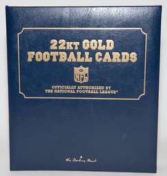 Collector's Binder For A Set Of 22kt Gold Football Cards Produced By The Danbury Mint