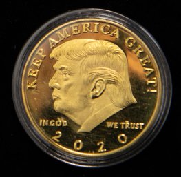 2020 President Donald Trump 'Keep America Great' 24K Gold-plated Commemorative Souvenir Token
