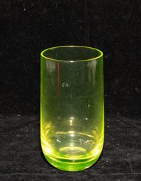 Vintage Green Vaseline Glass Drinking Glass