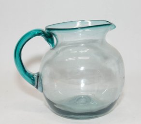 Handblown Mexican-style Recycled Glass Margarita Pitcher