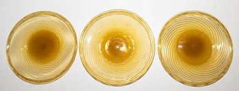 Vintage Amber Glass Plates Are Likely Imperial Glass Reeded Spun Amber Yellow Bowls Or Plates From The 1960s,