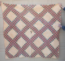 19th Century Cutter Quilt Antique Quilt Is A Double Irish Chain Pattern