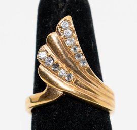 Bypass Or Swoop Statement Ring,popular Throughout The 1970s And 1980s Size 7