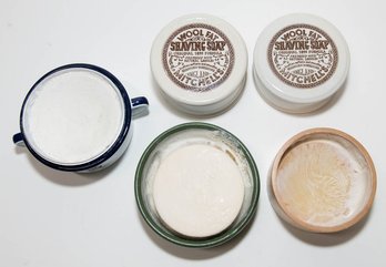 Shaving Soap Jars With Partial Soap
