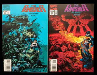 Two Issues Of The Punisher (Vol. 2) Comic Book Series Marvel Comics, Forming A Two-part Story Arc No Rules