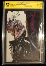 7.5 Graded And Signed Copy Of The Amazing Spider-Man #1 (2018)  Exclusive Variant Cover By Artist Philip Ta