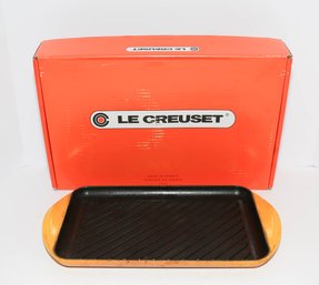 Gradient Yellow-orange Le Creuset Enameled Cast Iron Skinny Grill With Box