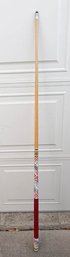 Vintage 1988 Budweiser Pool Cue (Anheuser-Busch), Typically A 2-piece Wooden Billiard Stick Measuring Around 5