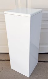 Modernist White Display Storage Pedestal