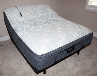 2023 Beautyrest Pressuresmart Queen Size Mattress On Primo International Adjustable Bed Base