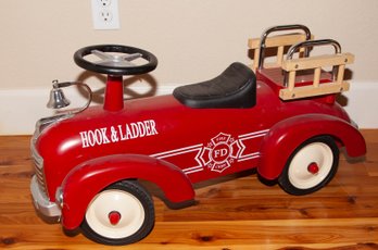 Schylling Vintage-style Metal Speedster Fire Truck Ride-On New
