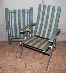 Garden Elements Steel Frame Outdoor Folding Patio Chairs (2)